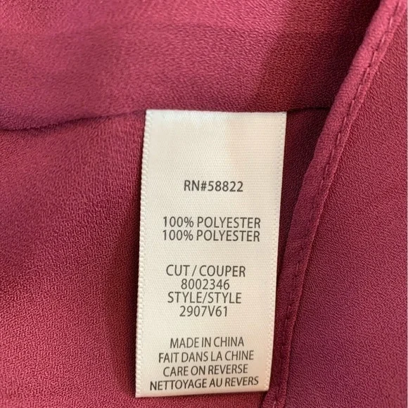 NWT Max Studio Dress Maxi Ruffled Hem Size XS Burgundy Raspberry Color - Picture 14 of 16